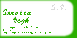 sarolta vegh business card